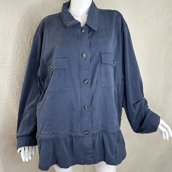 J. Jill NWT Extrasoft Chino Peplum Jacket - Picture 1 of 16